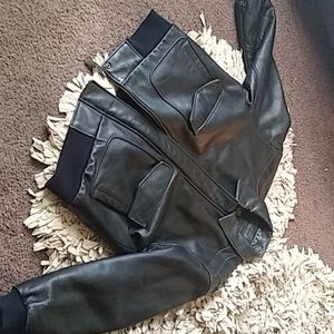 Leather coat